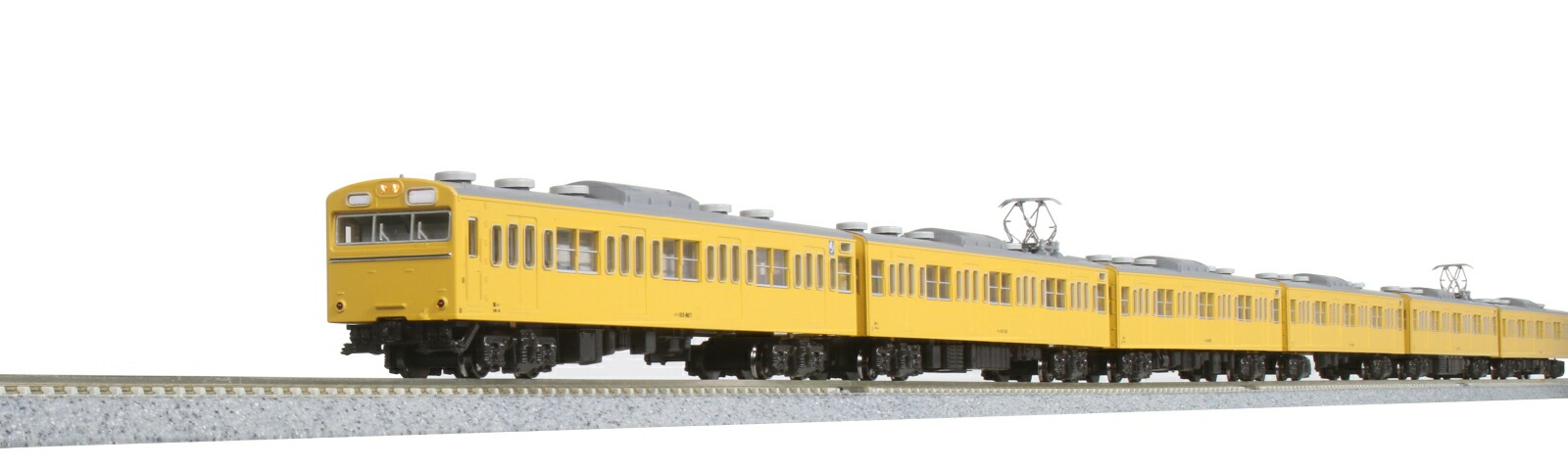 103系＜カナリア＞中間車3両セット 【10-1744D】 (鉄道模型 Nゲージ)画像