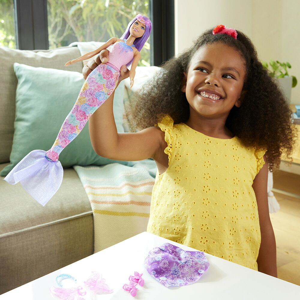 バービー(Barbie)マーメイドとようせいのきせかえセットきせかえ人形・ハウスままごと・ごっこ遊びバービー人形3歳からパープルJCP74