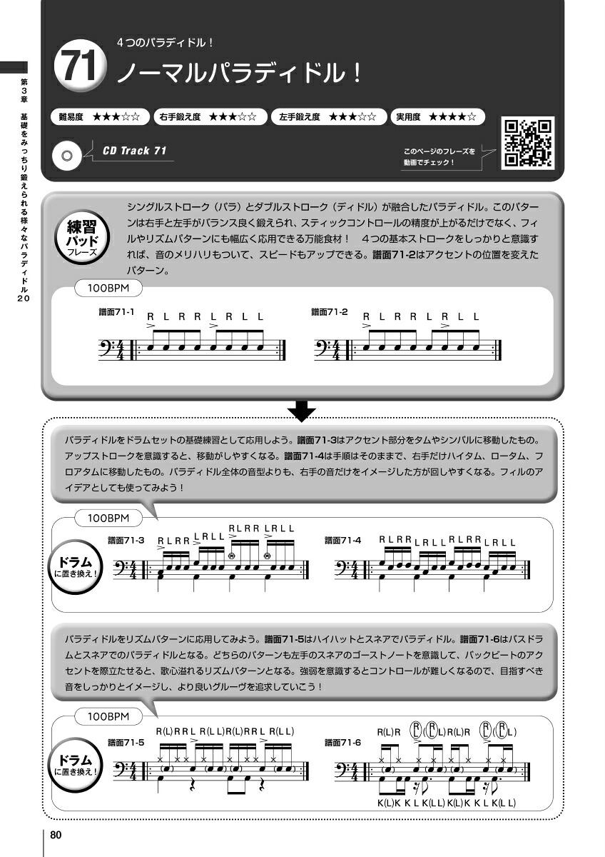 ドラム練習パッドフレーズレシピ490の打音集中トレーニングをドラミングに活かして劇的上達![森谷亮太]