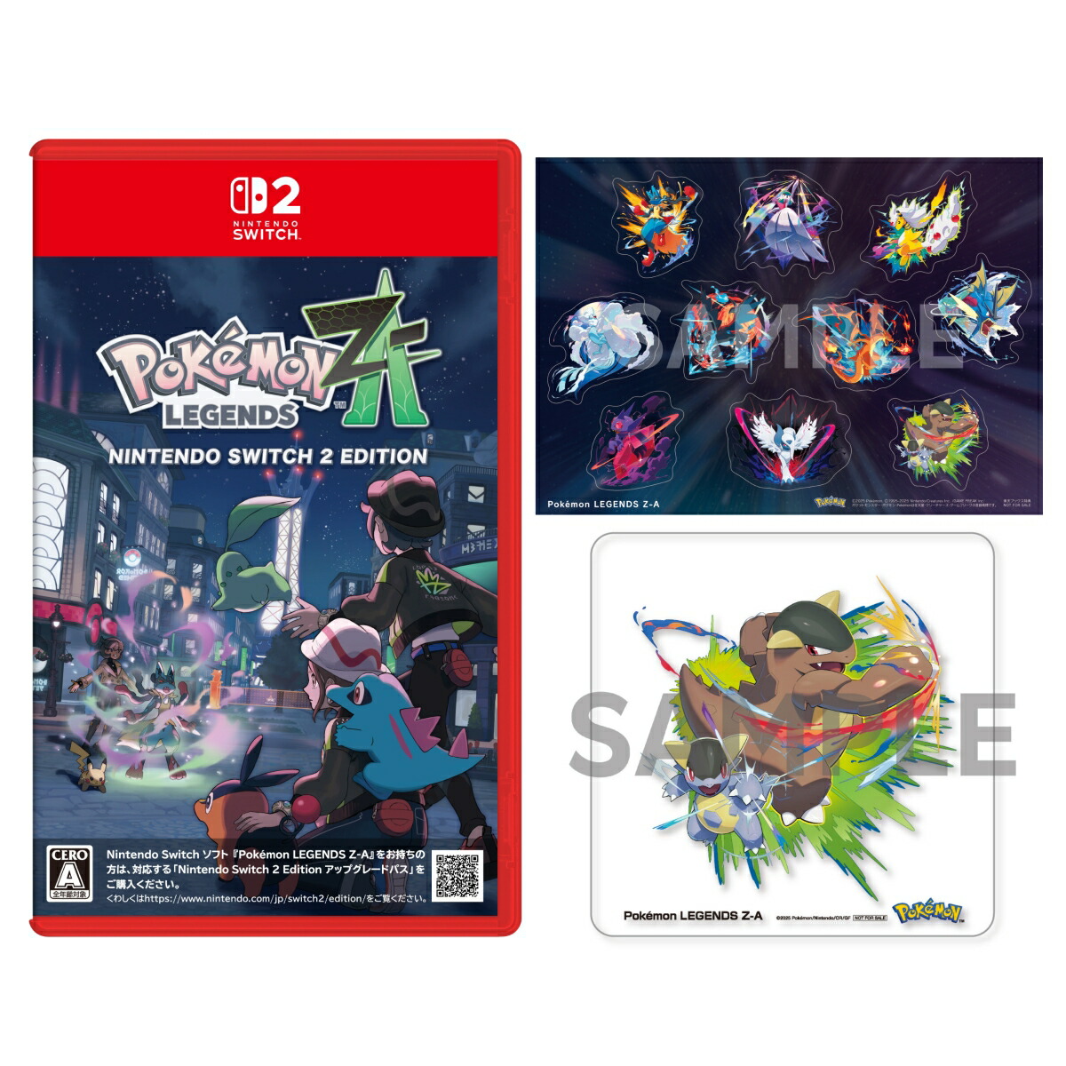 【楽天ブックス限定配送パック】【楽天ブックス限定特典+特典】Pokemon LEGENDS Z-A Nintendo Switch 2 Edition(ステッカー+スタンド付きアクリルコースター(メガガルーラ)+【早期購入特典】サーナイトナイトを持ったラルトス)画像