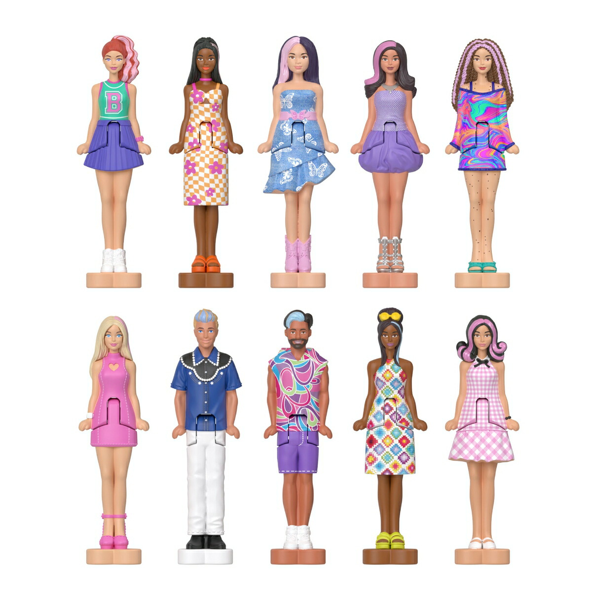 バービー(Barbie)ミニバービーランドファッショニスタ（ネイルカラー）サプライズパックきせかえ人形・ハウスマイクロドール6歳からピンク・パープル986A-JCP97
