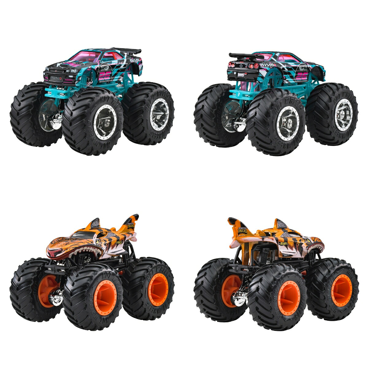 ホットウィール(HotWheels)モンスタートラック1:64アソート乗り物おもちゃミニカー8台入りBOX販売3歳からマルチFYJ44-982A
