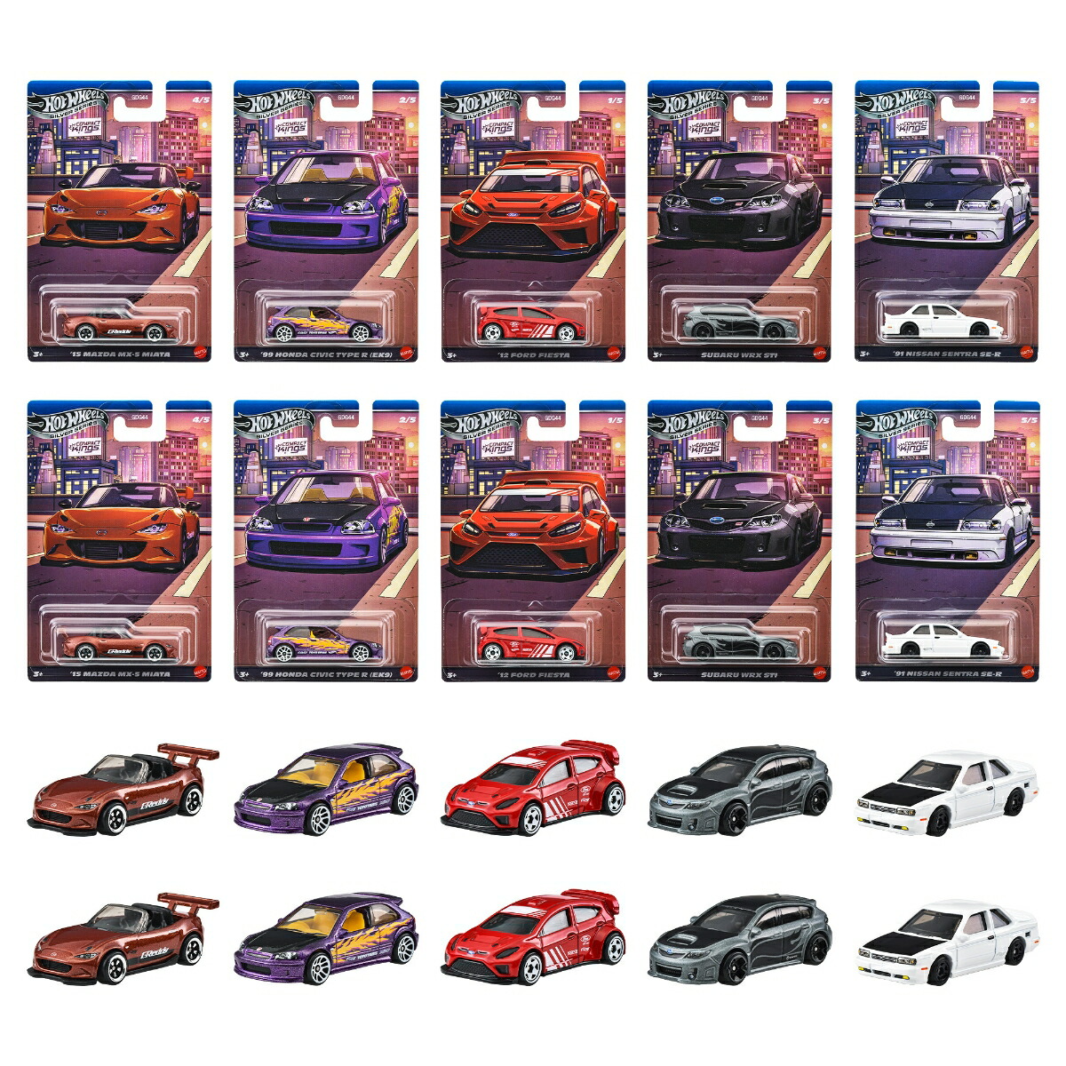 ホットウィール(HotWheels)テーマオートモーティブアソートーコンパクト・キングス乗り物おもちゃミニカー10台入りBOX販売3歳からマルチGDG44-987Q