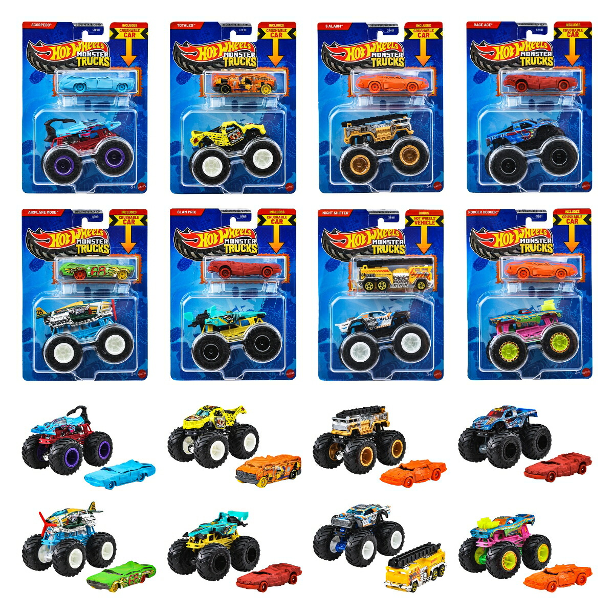 �ۥåȥ�������(HotWheels)��󥹥����ȥ�å�+�������㥹�ȥ����������ȥ��Ⱦ��ʪ�������ߥ˥���8������BOX����3�Ф���ޥ��GRH81-986S