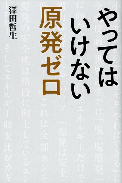 楽天ブックス: やってはいけない原発ゼロ - 澤田哲生 - 9784885555060 : 本