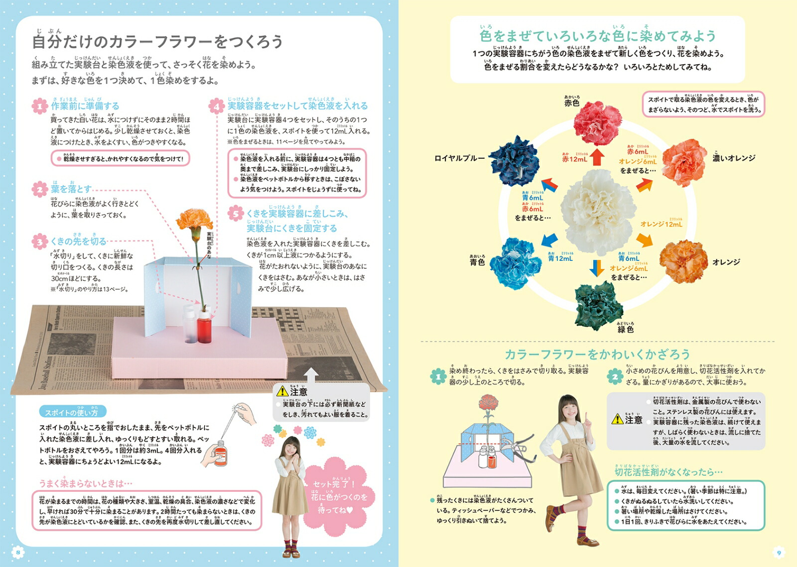 楽天ブックス 切り花をすてきな色に染めよう レインボーフラワーキット 本