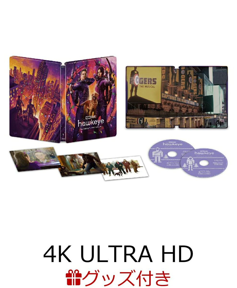 【数量限定グッズ】ホークアイ4KUHDコレクターズ・エディションスチールブック(数量限定)【4KULTRAHD】(BIG缶バッジ)