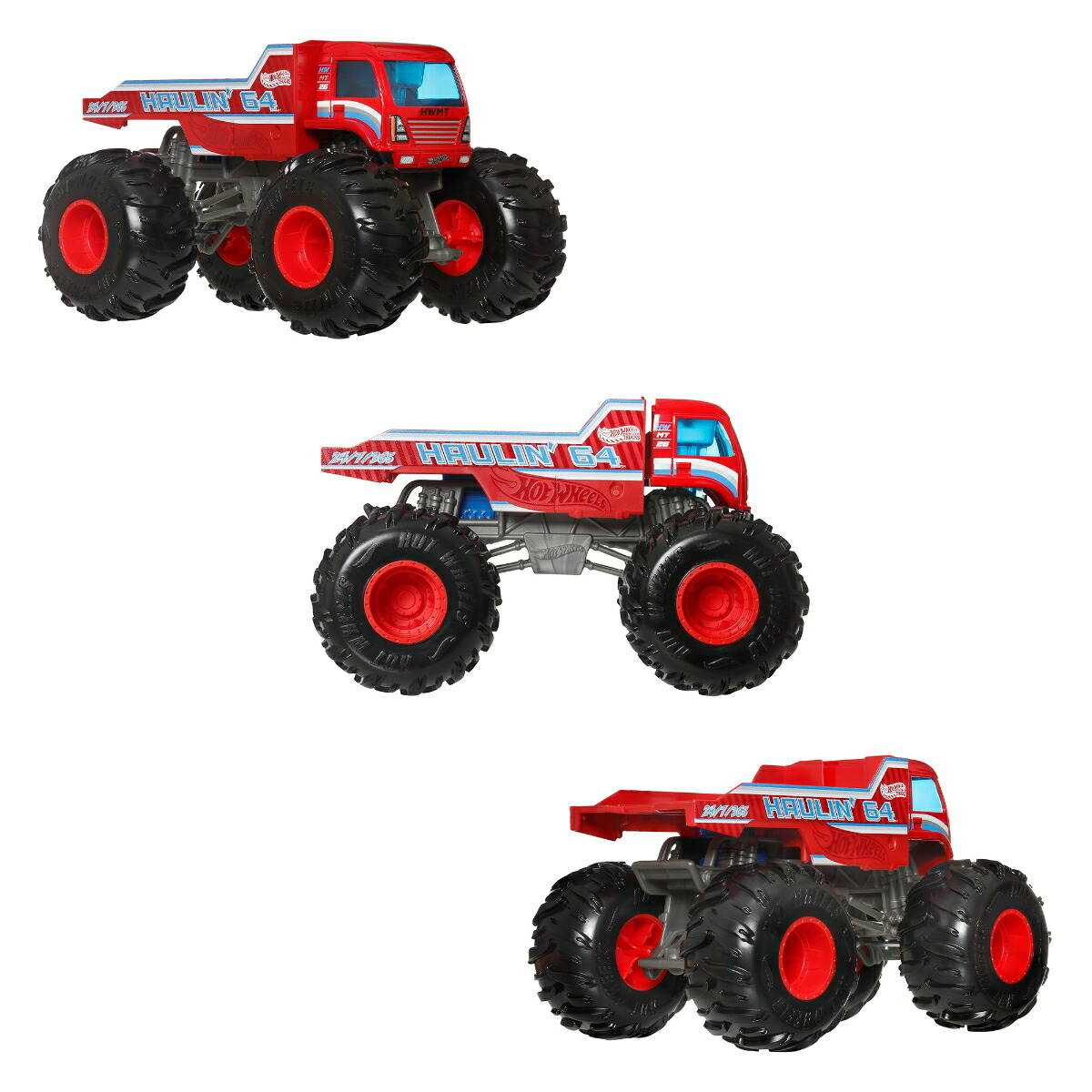 ホットウィール(HotWheels)モンスタートラックビッグサイズアソート乗り物おもちゃ1:24ミニカー4台入りBOX販売3歳からマルチFYJ83-989B