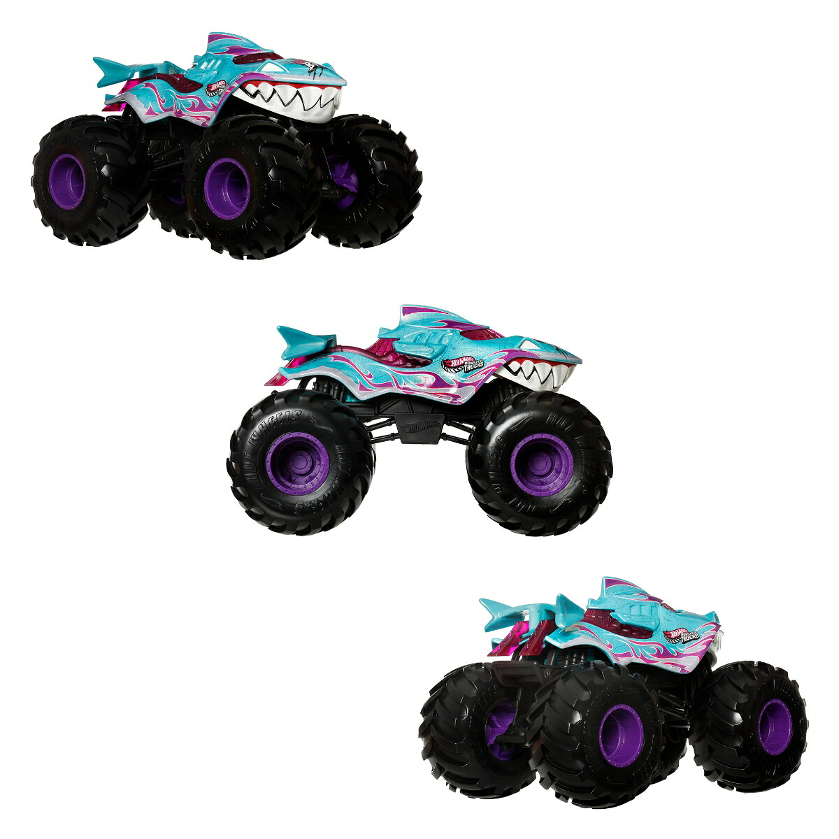 ホットウィール(HotWheels)モンスタートラックビッグサイズアソート乗り物おもちゃ1:24ミニカー4台入りBOX販売3歳からマルチFYJ83-989B
