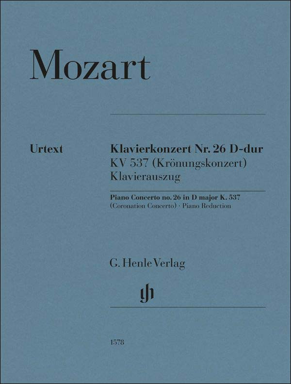 【輸入楽譜】モーツァルト, Wolfgang Amadeus: ピアノ協奏曲 第26番 ニ長調 KV 537/原典版/Friesenhagen編/Staier運指: ピアノ・リダクション画像
