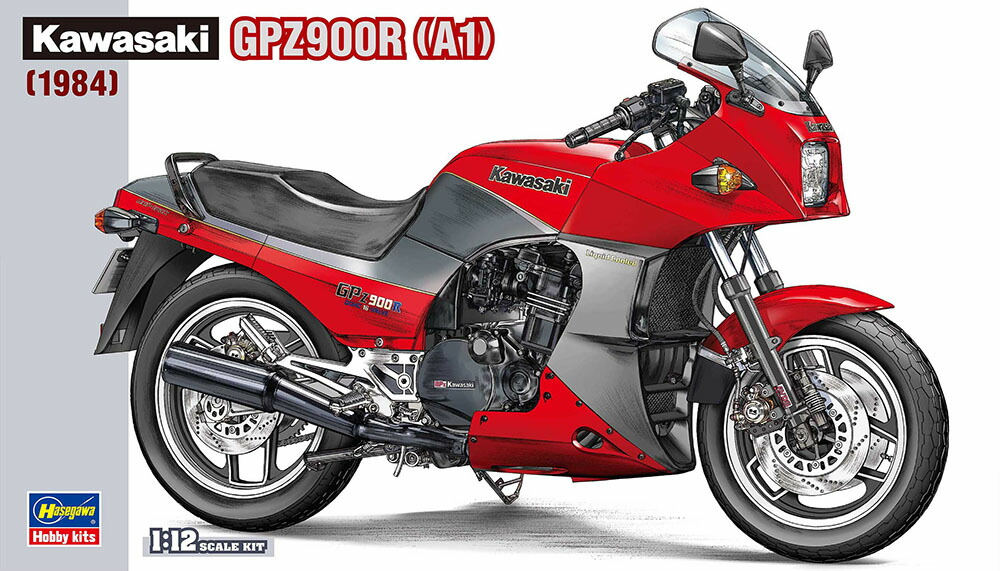 楽天市場】1/12 完成品バイク KAWASAKI GPZ900R 赤/灰[スカイネット