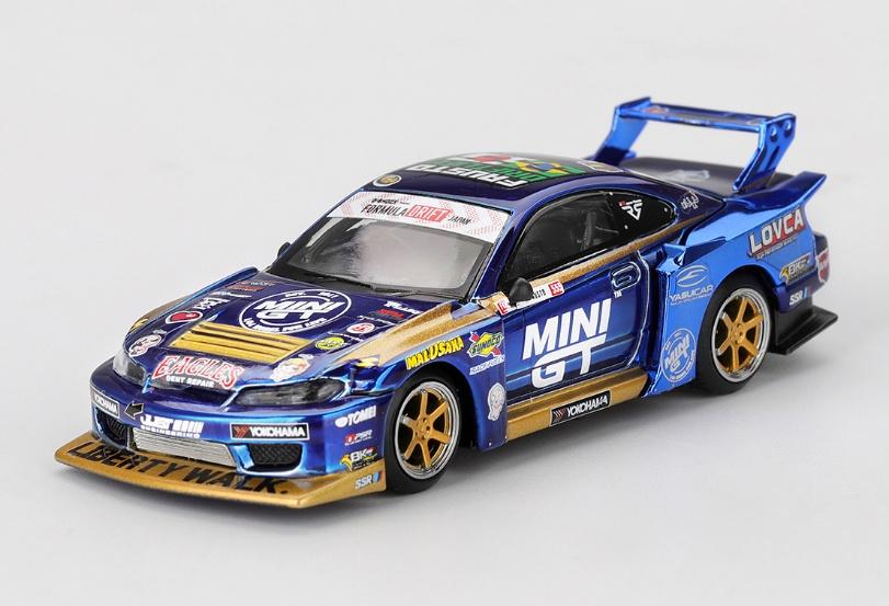 MINI-GT 1/64 Nissan シルビア(S15) LB-Super Silhouette #555 2025 Formula Drift Japan Team MINI GT Liberty Walk(右ハンドル) 【MGT01157-R】 (ミニカー)画像