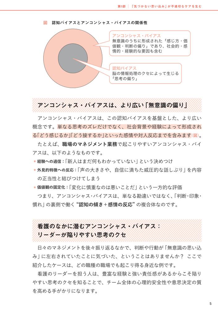 アンコンシャス・バイアス（無意識の思い込み）に気づいて変わる看護スタッフ間の人間関係をスムーズにする「こころのクセ」のひも解き方[一ノ山隆司]