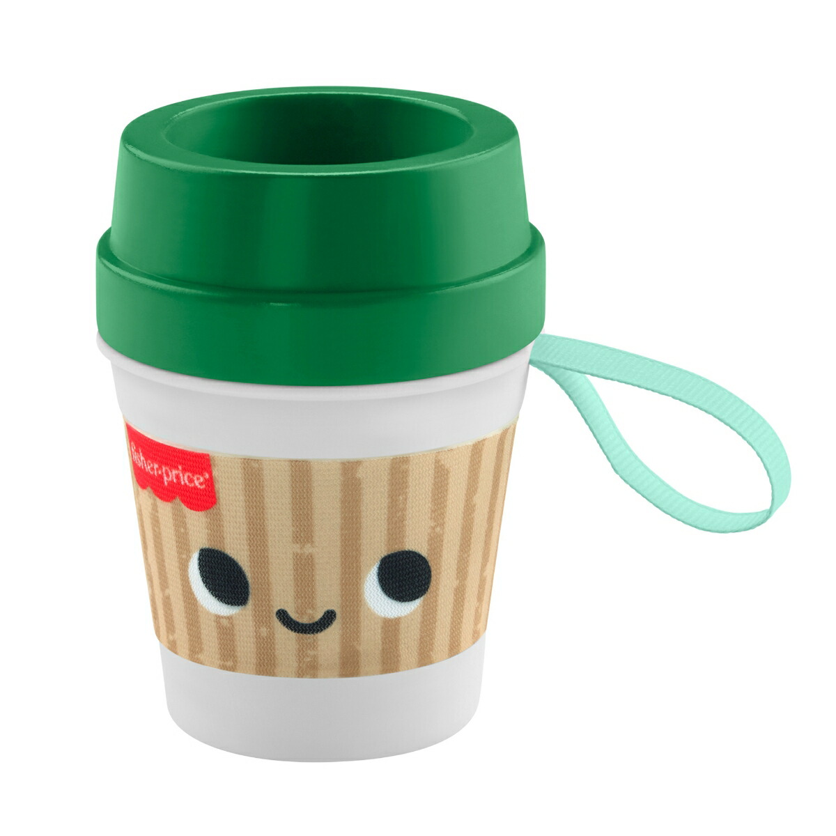 フィッシャープライス(fisherprice)おやこでお揃いコーヒーカップ歯固め赤ちゃん・幼児のおもちゃガラガララトル知育アクティビティ玩具3ヵ月からグリーンJMF08