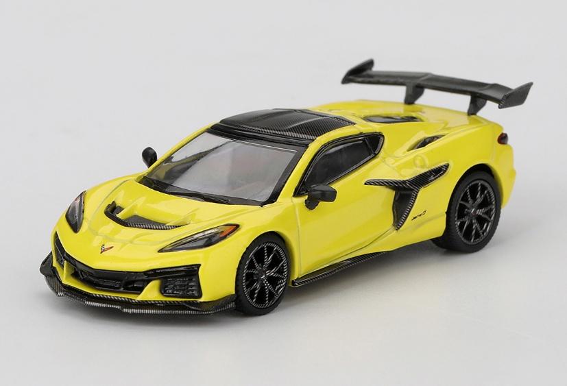 MINI-GT 1/64 シボレー コルベット ZR1 Accelerate Yellow(左ハンドル) 【MGT01158-BL】 (ミニカー)画像