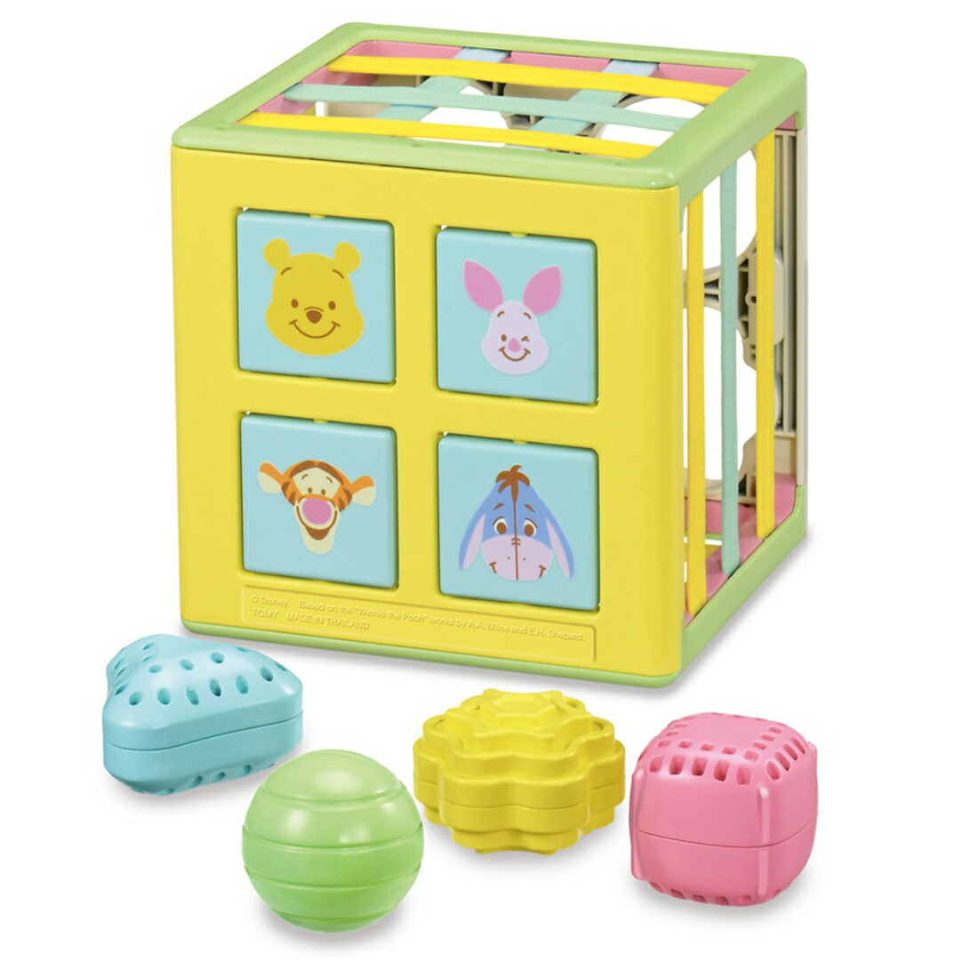 だしたりいれたり！ひも×ひも知育キューブ くまのプーさん画像