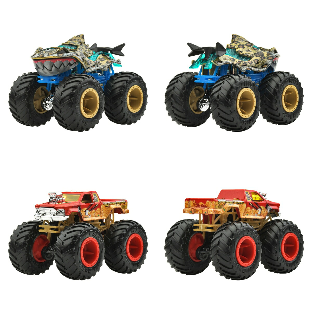 ホットウィール(HotWheels)モンスタートラック1:64アソート乗り物おもちゃミニカー8台入りBOX販売3歳からマルチFYJ44-982C