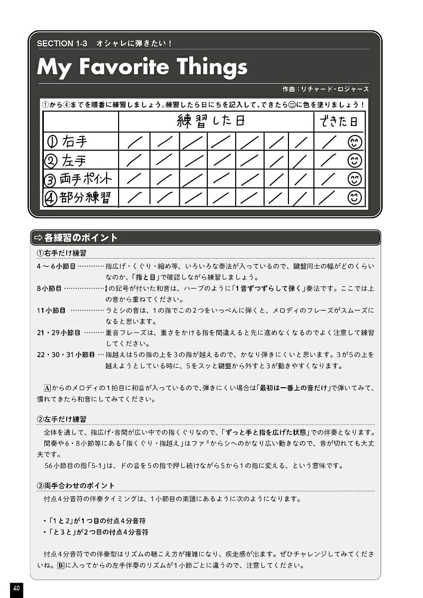 ゆっくりでも着実に上手くなるためのピアノ練習帳初級者のための[荻野直子]