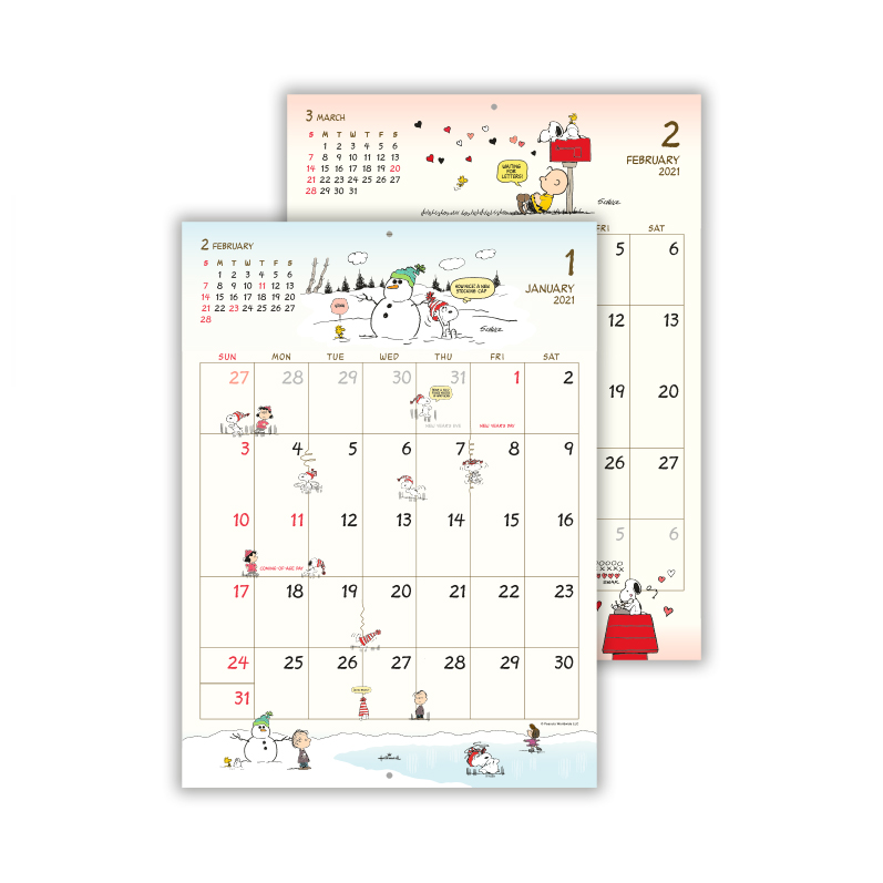 楽天ブックス 日本ホールマーク スヌーピー カレンダー21年 壁掛け 大 ピーナッツ カレンダー 本