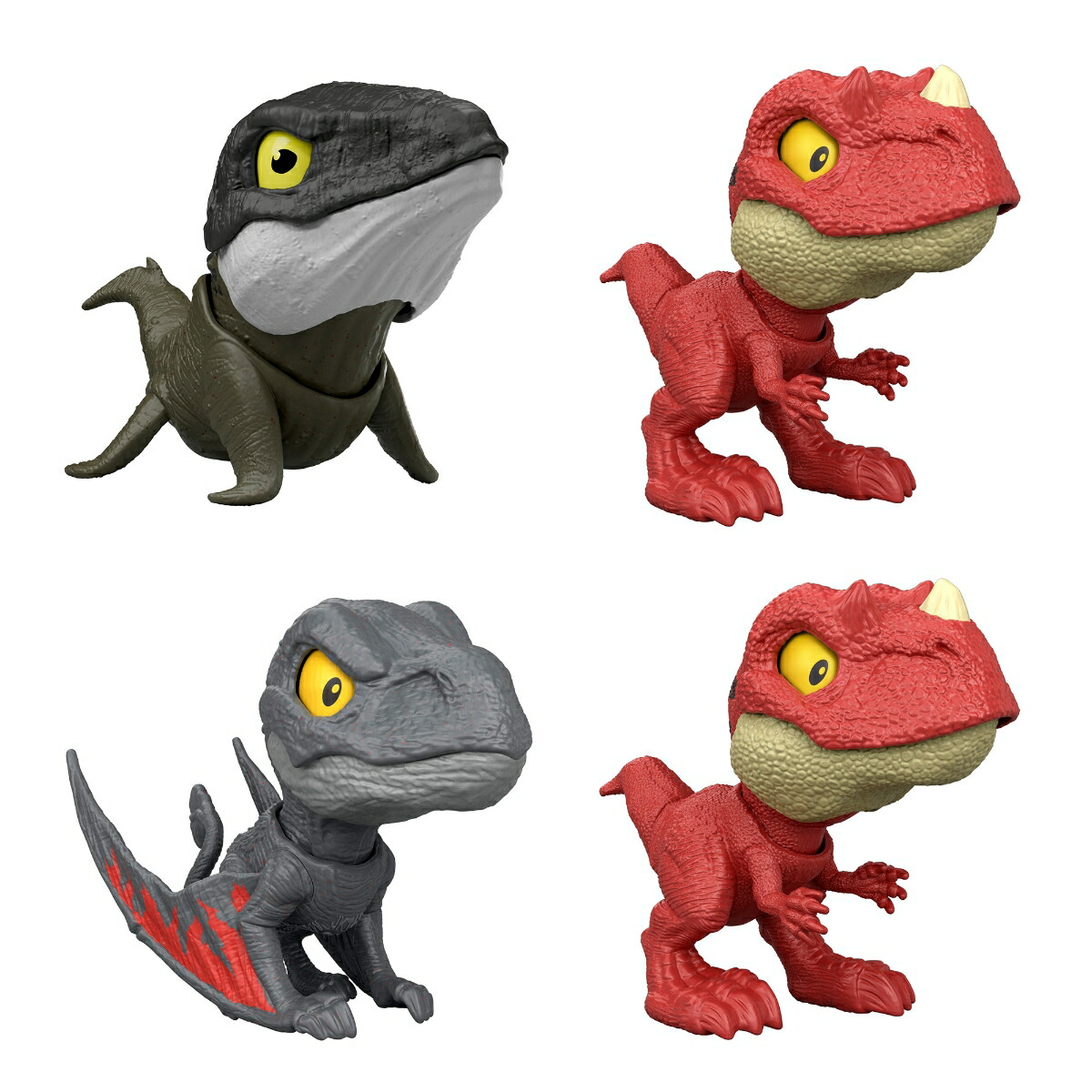 マテルジュラシックワールド(JURASSICWORLD)かみかみ恐竜コレクションEアソート子供向けフィギュアミニフィギュア4体BOX販売4歳からマルチJDC39-986E