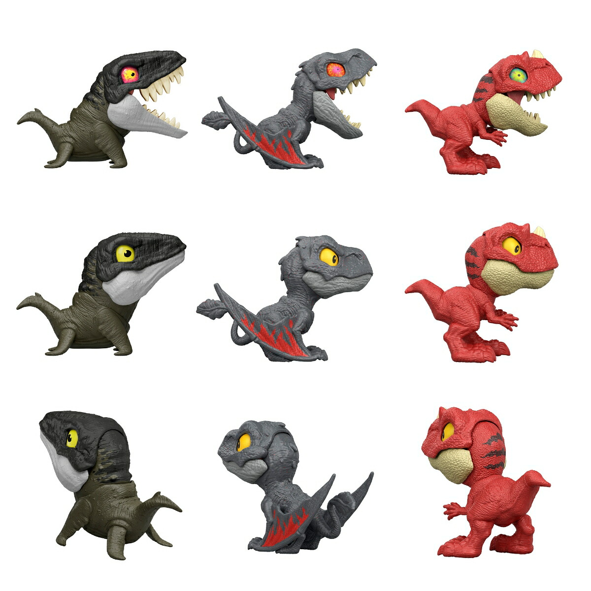 マテルジュラシックワールド(JURASSICWORLD)かみかみ恐竜コレクションEアソート子供向けフィギュアミニフィギュア4体BOX販売4歳からマルチJDC39-986E