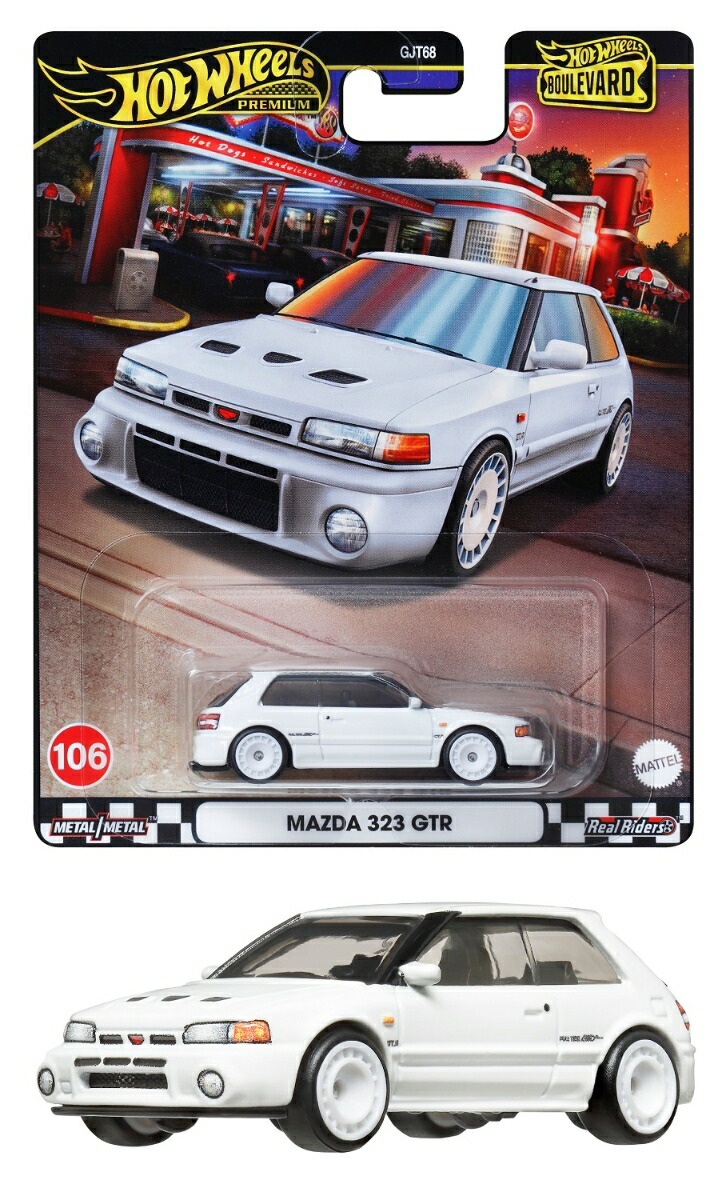 ホットウィール(Hot Wheels) ブールバード マツダ 323 GTR 乗り物おもちゃ ミニカー 3歳から ホワイト HRT59