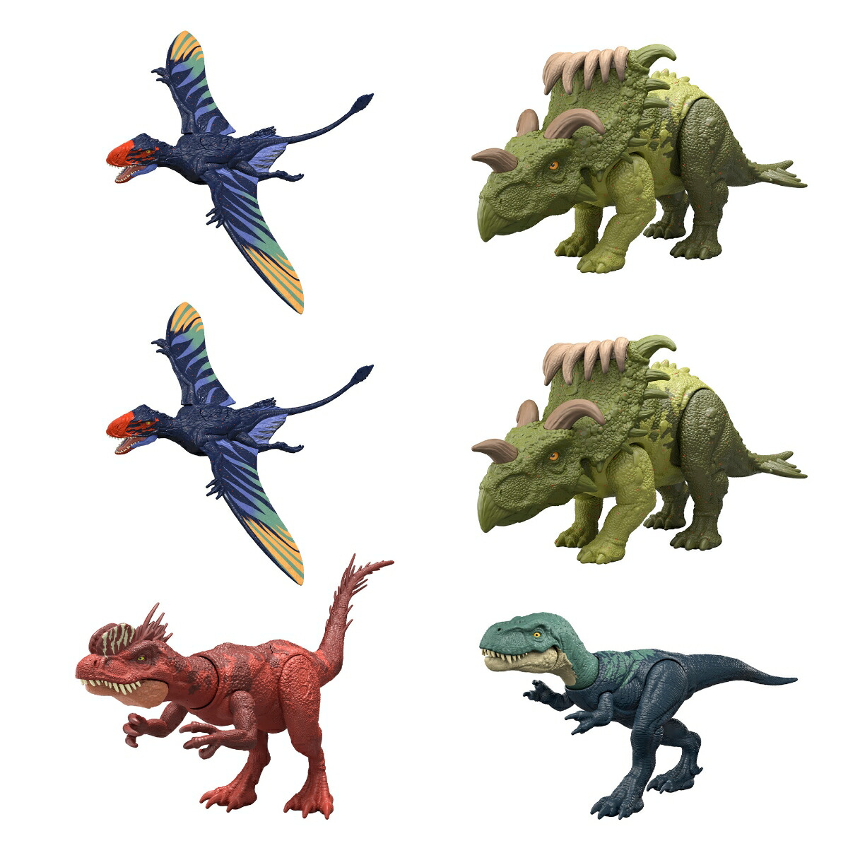 マテルジュラシックワールド(JURASSICWORLD)追撃！アタックアソート子供向けフィギュア恐竜フィギュア6体BOX販売4歳からマルチJGB77-986C