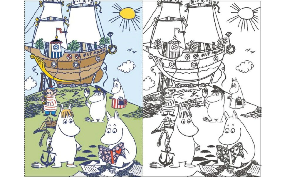 MOOMIN癒しの塗り絵POSTCARDBOOKムーミン谷の春夏秋冬[ライツ・アンド・ブランズ]