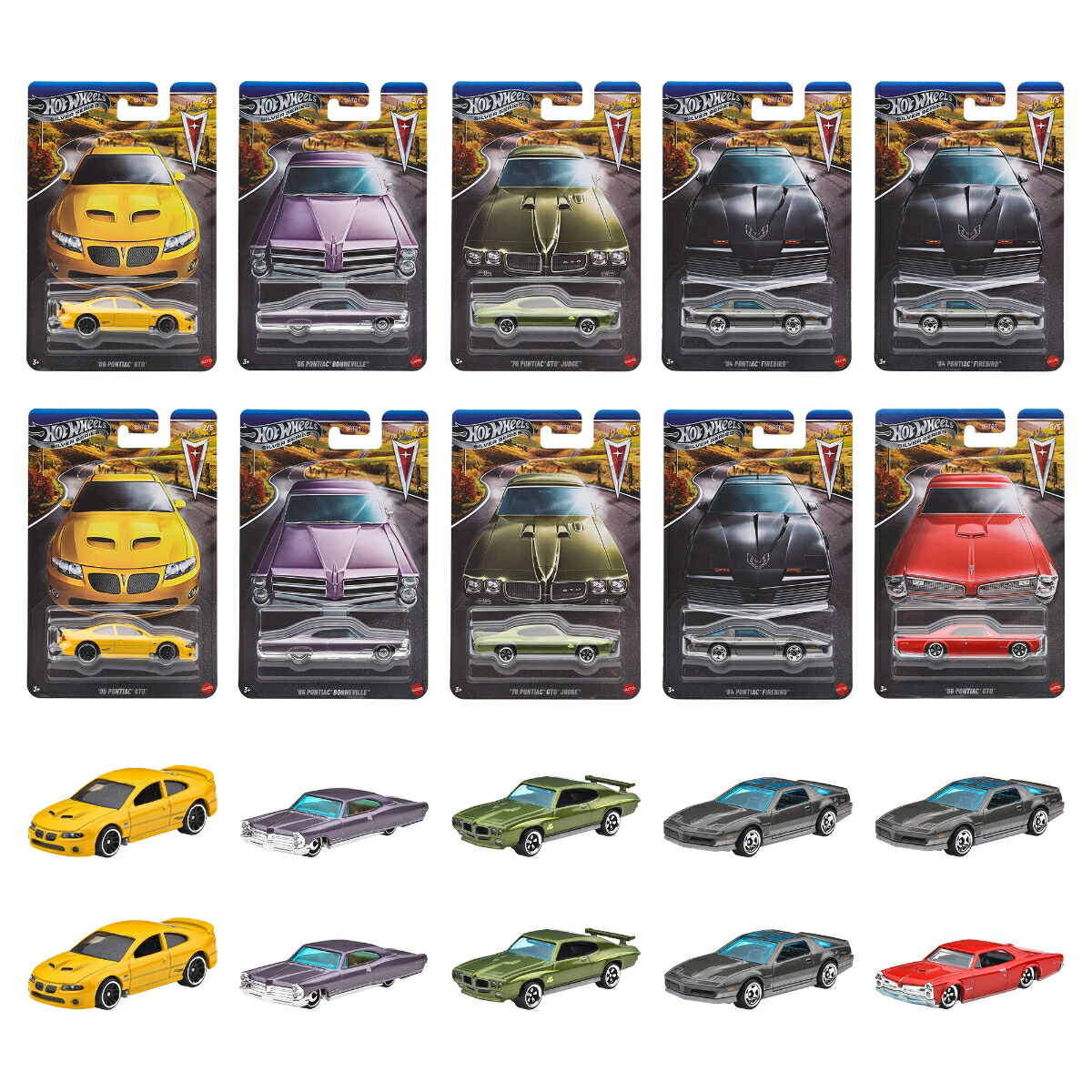 ホットウィール(HotWheels)セレブレーションアソート-ポンティアック・センテニアル乗り物おもちゃミニカー10台入りBOX販売3歳からマルチGRT01-986P