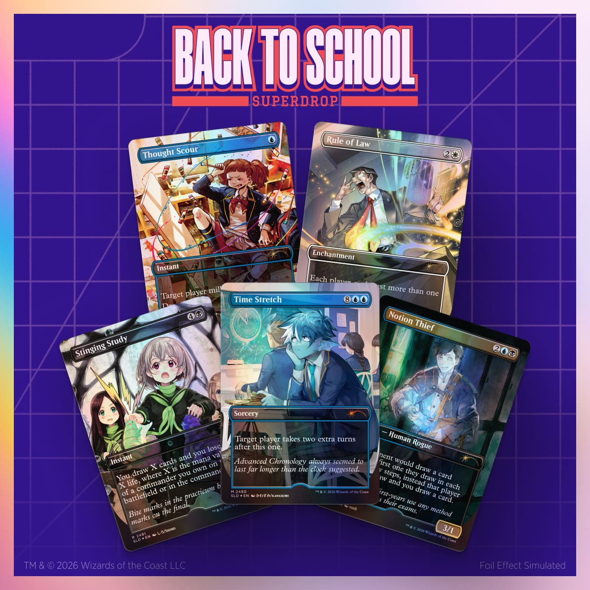マジック：ザ・ギャザリングSecretLairBacktoSchoolSuperdropMahōGakuinSeishunHakusho-魔法学院青春白書FoilEdition【クレジットカード決済限定】