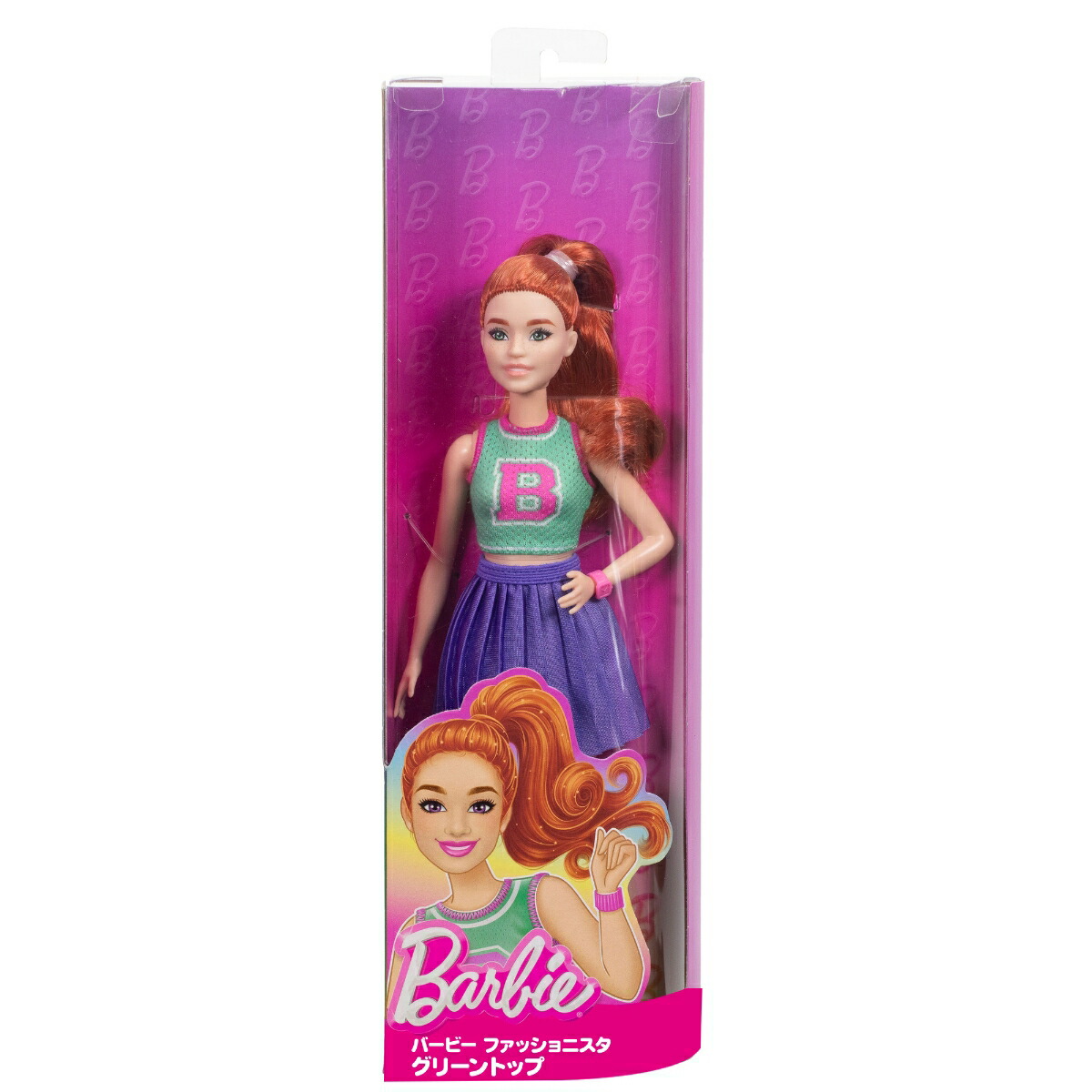 �С��ӡ�(Barbie)�ե��å���˥������꡼��ȥåפ��������ͷ����ϥ����С��ӡ��ͷ�3�Ф��饰�꡼��HYT90