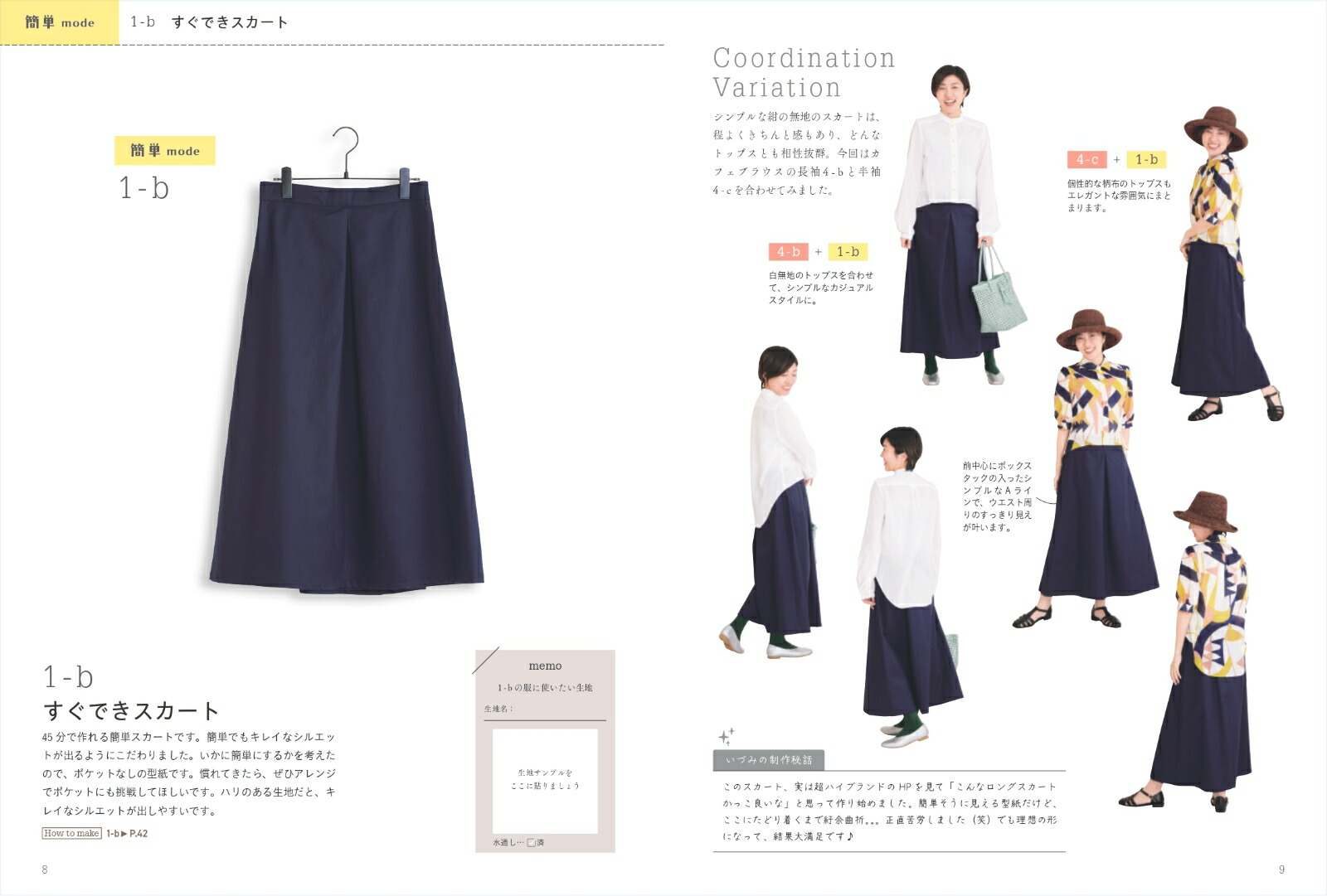 わたしの定番服ちゃんと学べて長く着られる服づくり[ただ服をつくるいづみ]