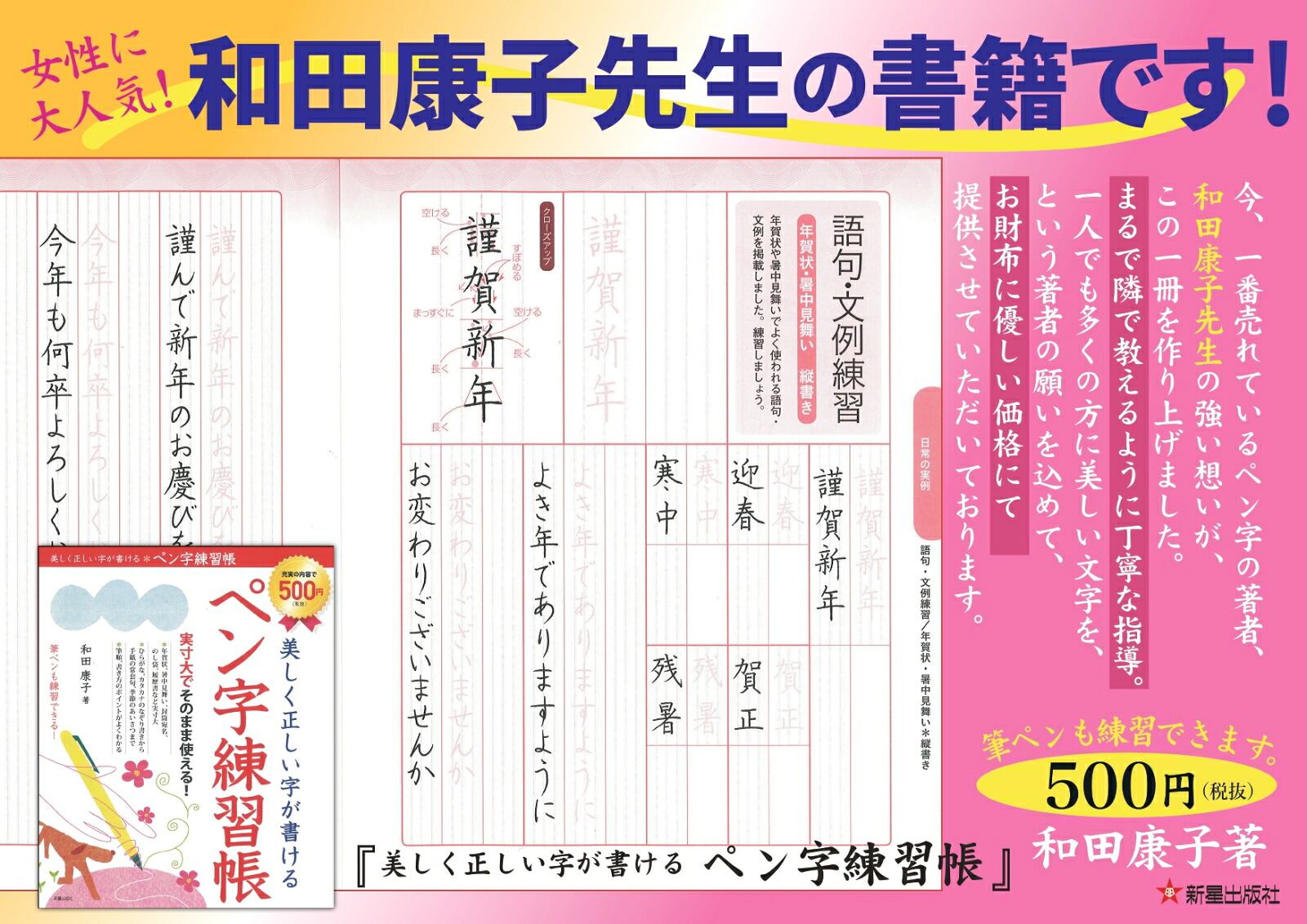 美しく正しい字が書けるペン字練習帳[和田康子]