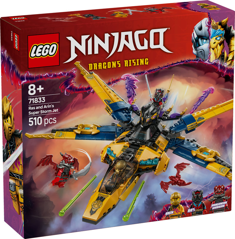 【特典】レゴ(LEGO) ニンジャゴー ラズとエリンの スーパーストームジェット 71833 [ おもちゃ 玩具 誕生日 プレゼント ブロック 男の子 女の子 子供 8歳 9歳 10歳 小学生 対戦 ロボット ](30699 ミニ・ドラゴン合体ウルトラメカスーツ)画像