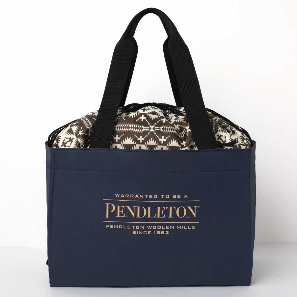 Pendleton 保冷ができる Big Shopping Bag Book Navy Ver 雑誌 付録 ペンドルトン ショッピングバッグ 付録 チャンネル