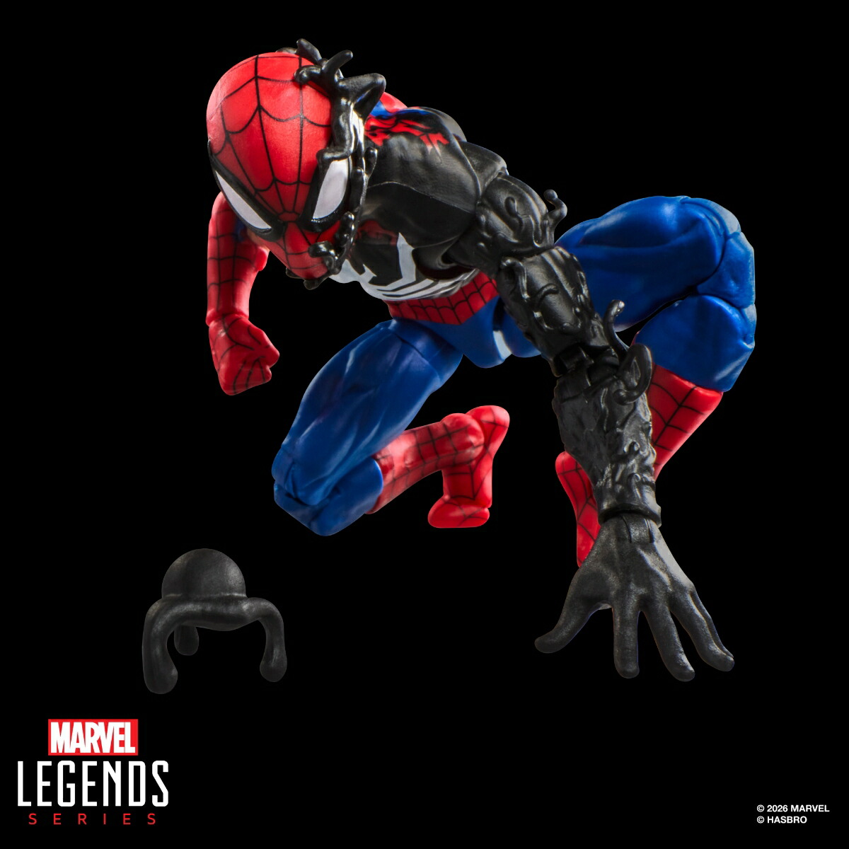 ハズブロ（Hasbro）MARVEL マーベルレジェンド・シリーズ スパイダーマン（エイリアン・コスチューム）、レトロ マーベル コミックス シークレット・ウォーズ コレクタブル 6インチ アクションフィギュア シールド付属 G2419 正規品画像