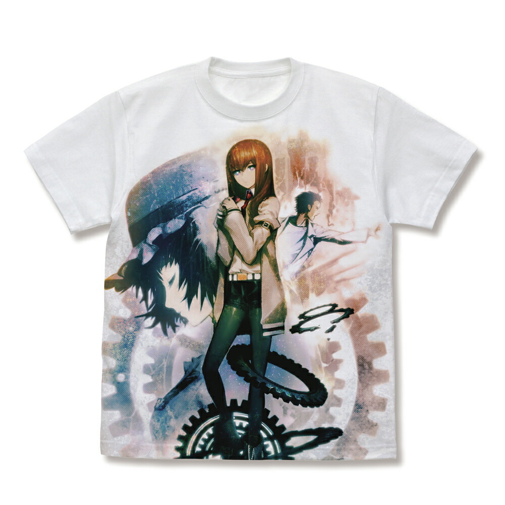 STEINS;GATE 牧瀬紅莉栖 フルグラフィックTシャツ/WHITE-M画像