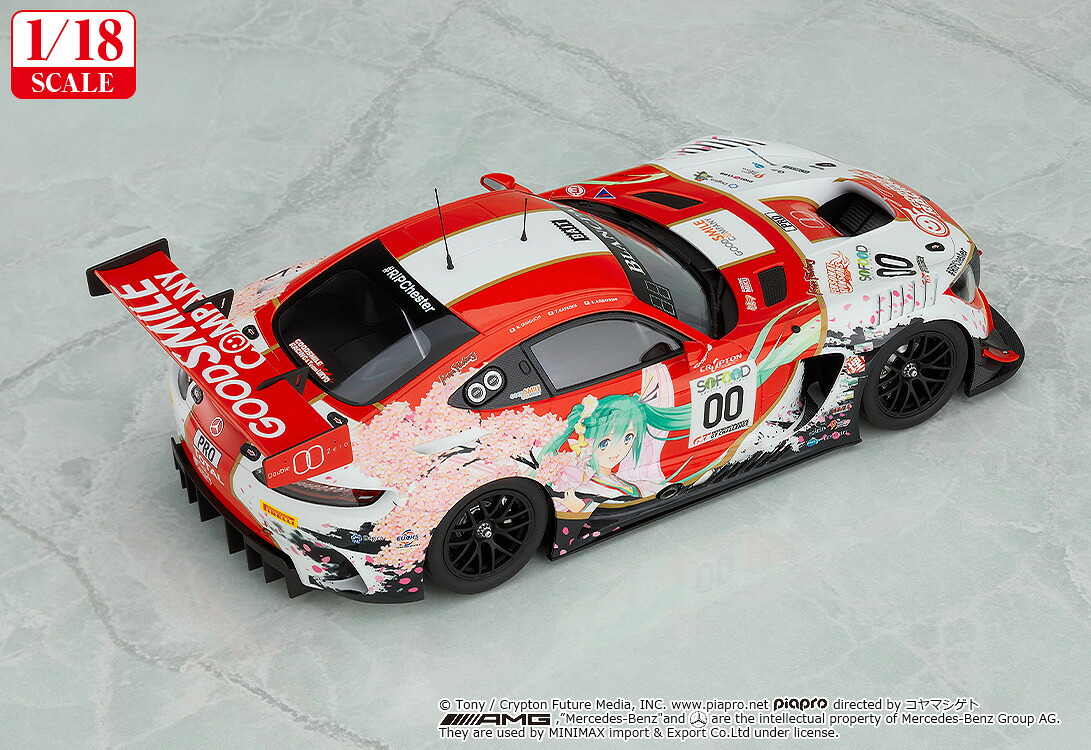1/18『初音ミクGTプロジェクト』グッドスマイル初音ミクAMG2017SPA24HVer.【再販】(塗装済み完成品ミニカー)
