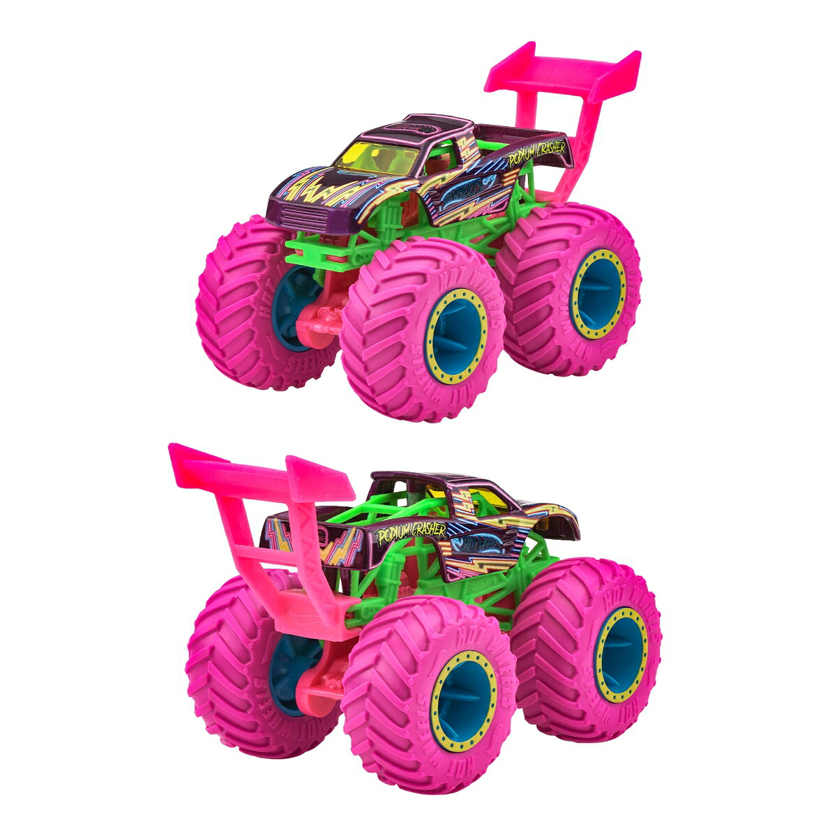 ホットウィール(HotWheels)モンスタートラックネオンスマッシャーズアソート乗り物おもちゃミニカー6台入りBOX販売3歳からマルチJMV39-986A