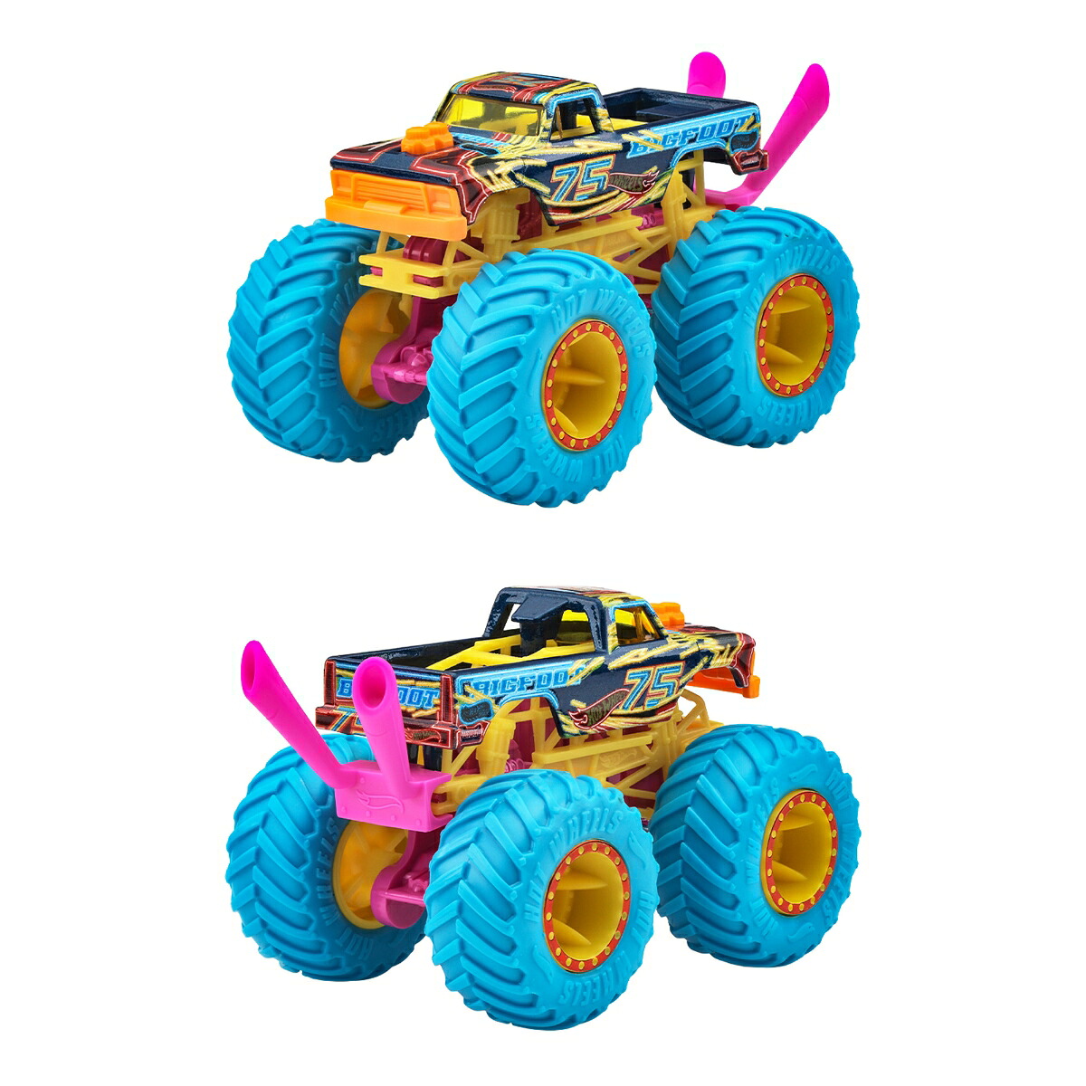 ホットウィール(HotWheels)モンスタートラックネオンスマッシャーズアソート乗り物おもちゃミニカー6台入りBOX販売3歳からマルチJMV39-986A