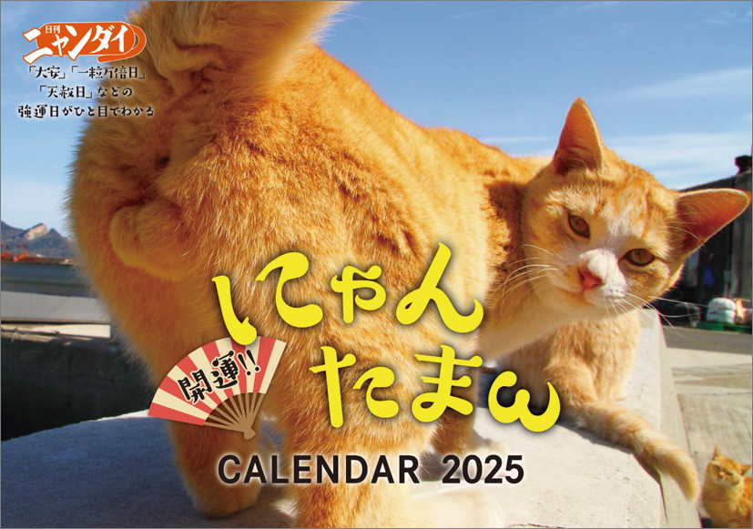 【楽天ブックス限定特典】開運!! にゃんたまω カレンダー2025（2025年1月始まりカレンダー）(にゃんたまω開運お守りカード1枚)