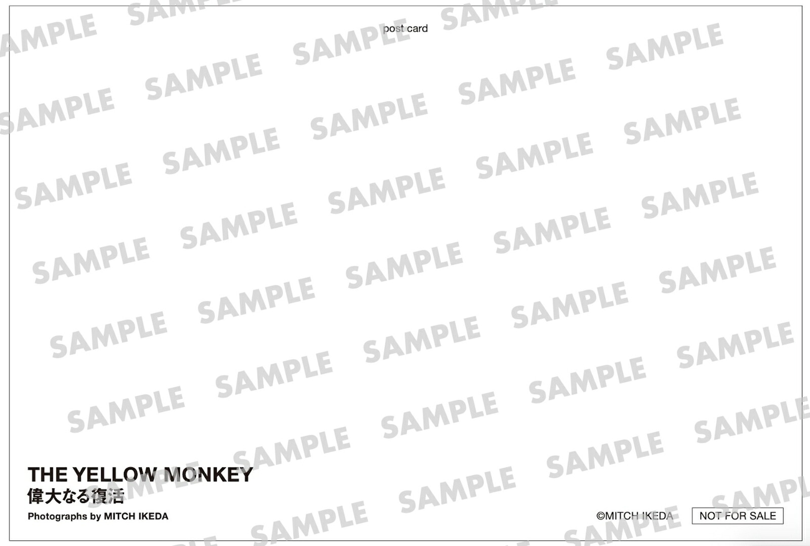 【楽天ブックス限定特典】THEYELLOWMONKEY偉大なる復活PhotographsbyMITCHIKEDA(ポストカード)[MITCHIKEDA]