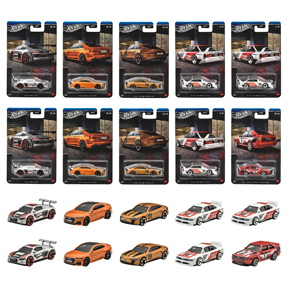 ホットウィール(HotWheels)セレブレーションアソート-アウディ乗り物おもちゃミニカー10台入りBOX販売3歳からマルチGRT01-986Q