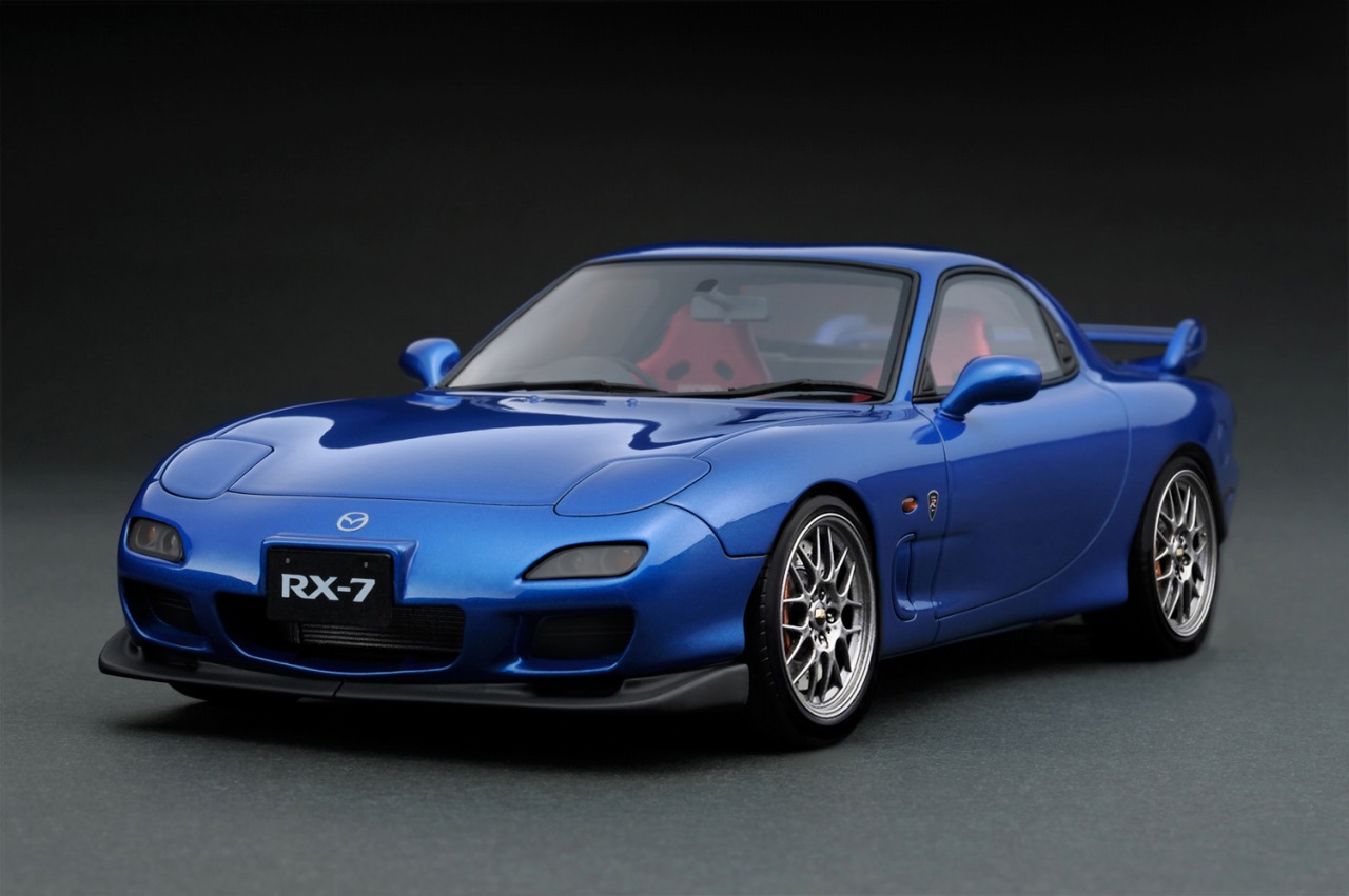 ignition model 1/18 MAZDA RX-7 (FD3S) Spirit R Type A Blue Metallic 【IG3607】 (ミニカー)画像