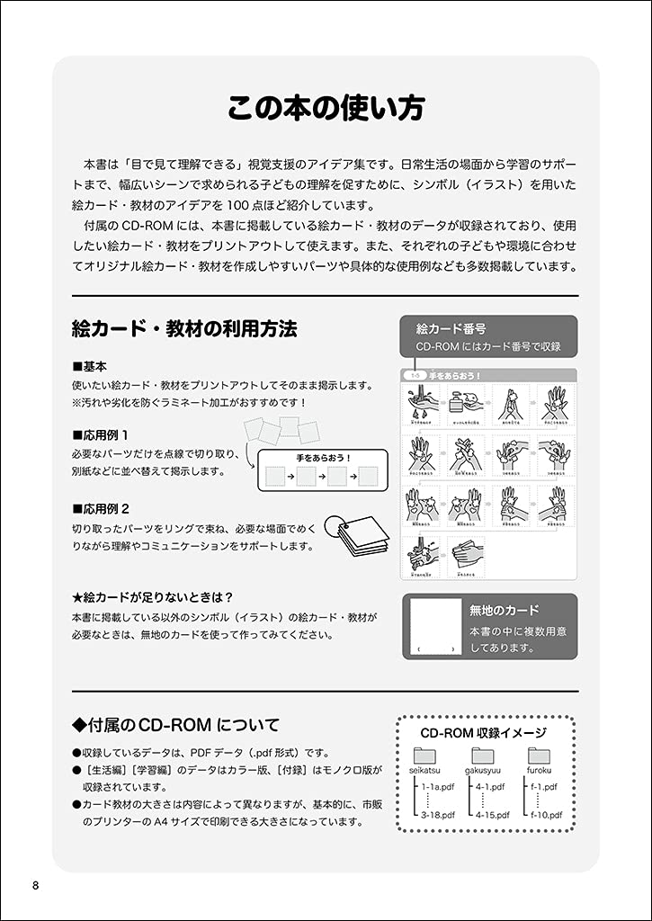 絵で見てわかる！視覚支援のカード・教材100自分で「できる！」を楽しく増やす（ヒューマンケアブックス）[青木高光]