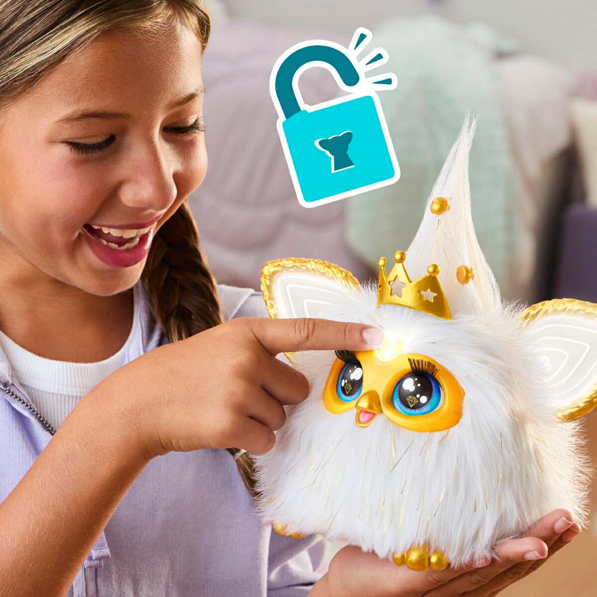 ブックス: FURBY ハズブロ（Hasbro）ファービー ホワイト＆ゴールド 声に反応するインタラクティブトイ 男の子と女の子向け 対象年齢6才以上、ファッションアクセサリー付き、アニマトロニクス 電動ぬいぐるみ 子ども向け、日本語とファービー語 G1938 正規品 - 玩具 - 0195166306094 : ゲーム