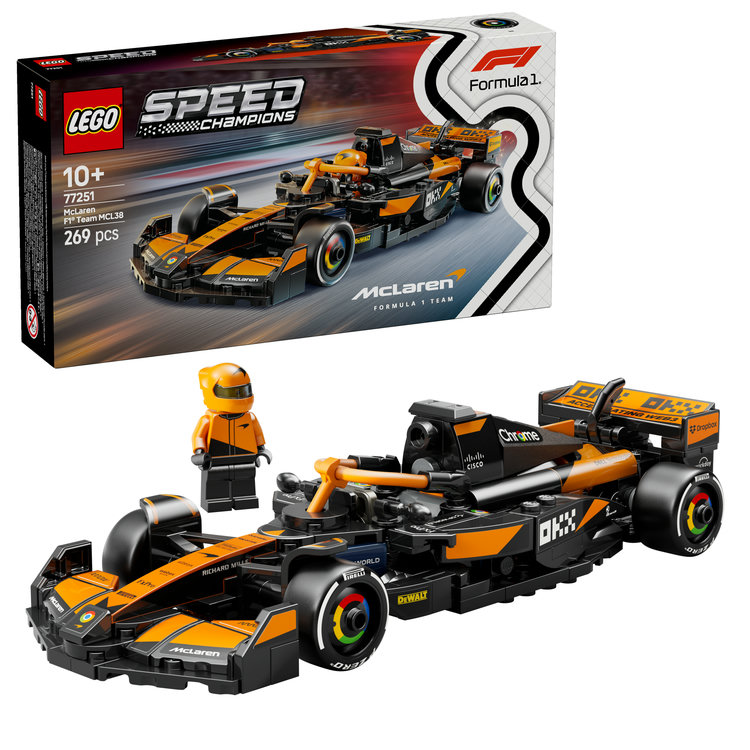 【特典】レゴ(LEGO) スピードチャンピオン McLaren F1(R) Team MCL38 レースカー 77251 [ おもちゃ 玩具 誕生日 プレゼント ブロック 男の子 女の子 子供 10歳 11歳 12歳 小学生 乗り物 車 ミニカー ](レゴ(R)F1(R)シリーズ オリジナルステッカー)画像
