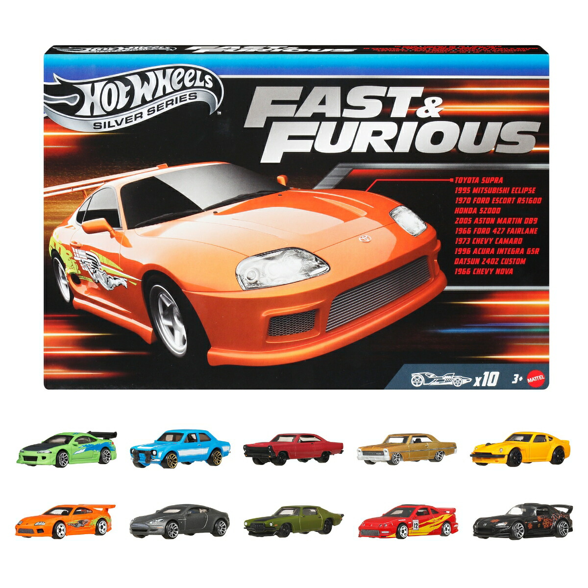 �ۥåȥ�������(HotWheels)�磻��ɡ����ԡ���10�ѥå��������Ⱦ��ʪ�������ߥ˥���10������3�Ф���ޥ��JCT92-986A