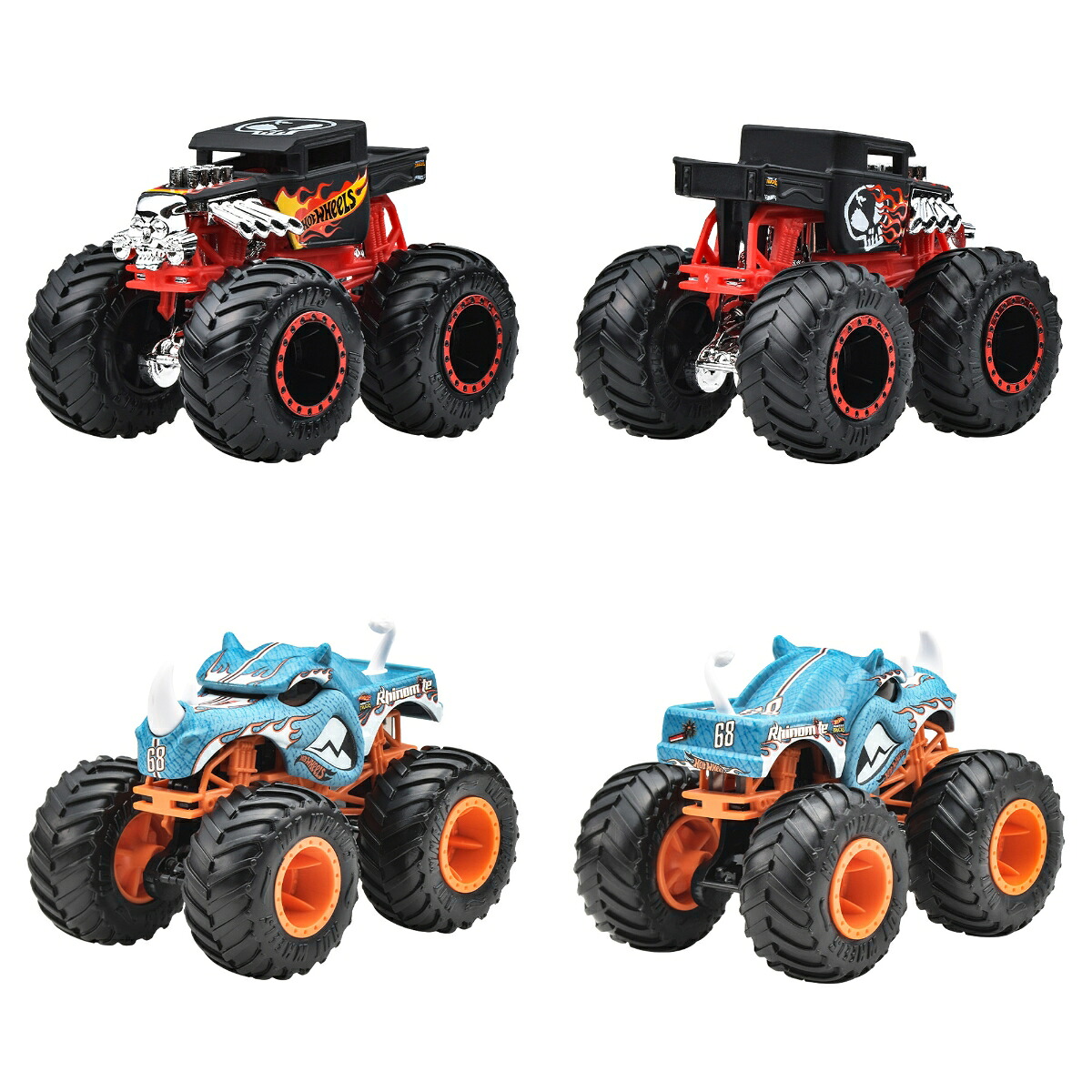ホットウィール(HotWheels)モンスタートラック1:64アソート乗り物おもちゃミニカー8台入りBOX販売3歳からマルチFYJ44-982G