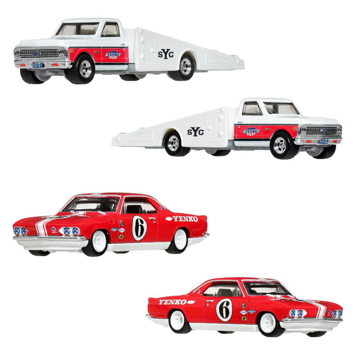 ホットウィール(HotWheels)チームトランスポートアソート乗り物おもちゃミニカー2台組×4セット入りBOX販売3歳からマルチFLF56-987K